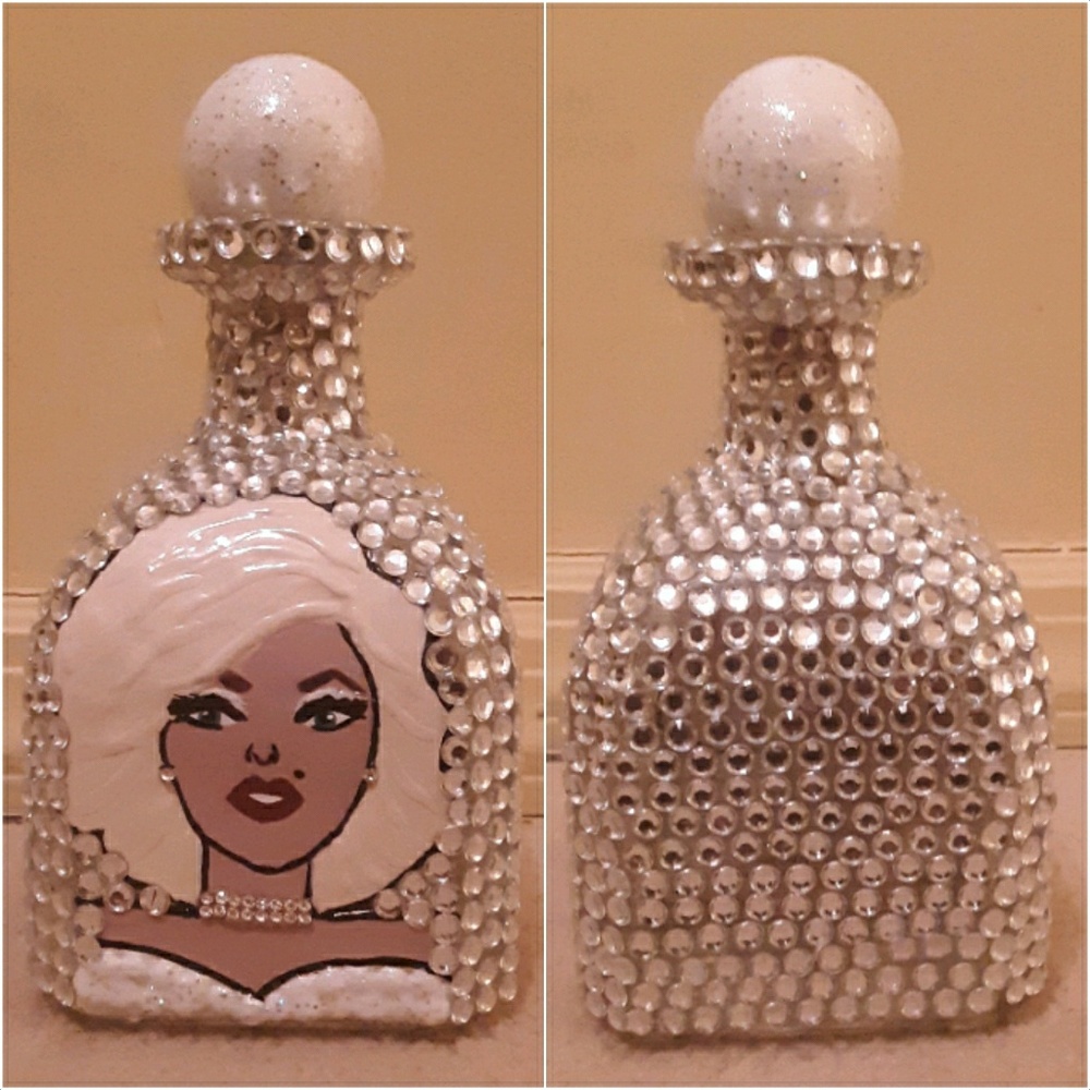 Hand painted gran patron Platinum 375 bottle